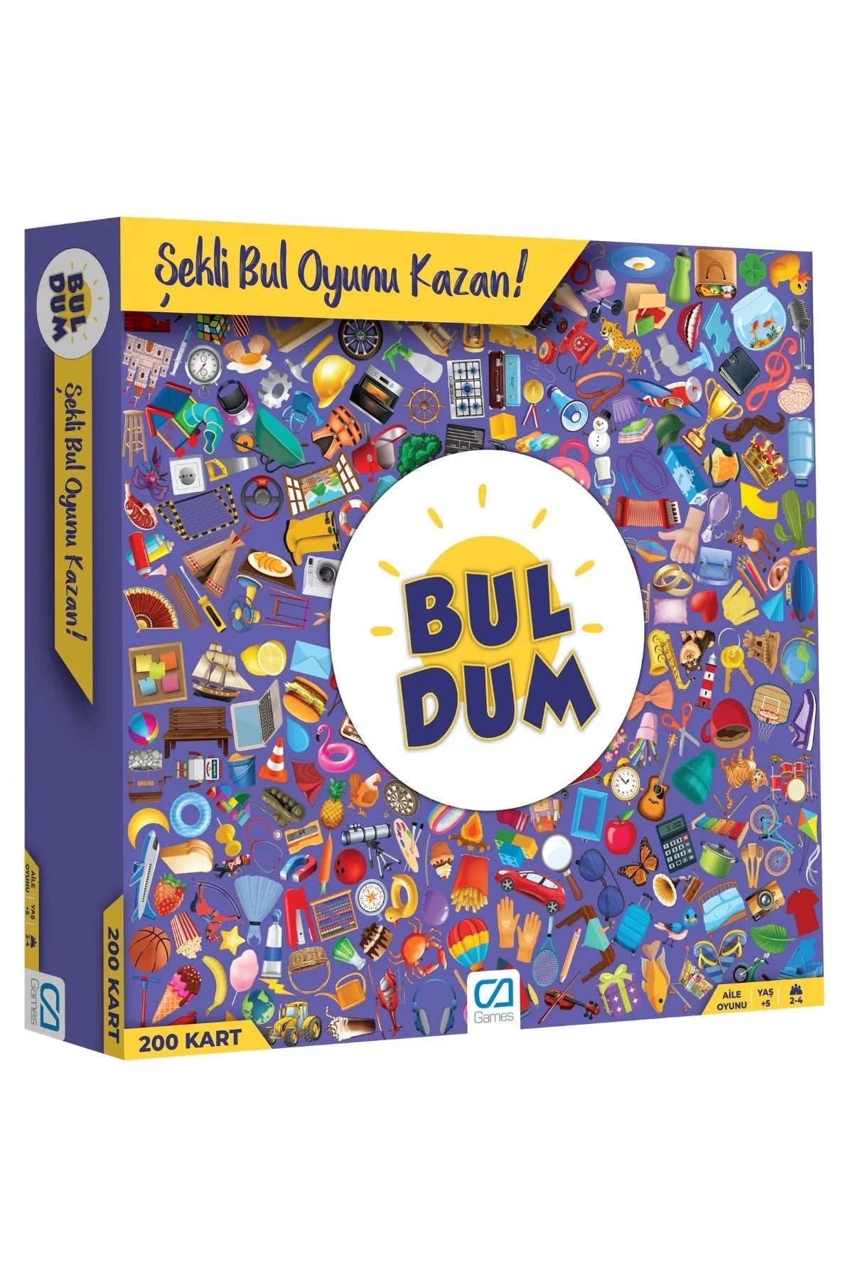 Buldum 200 Kartlı Çok Oyunculu Görsel Bulmaca Çocuk-Aile Kutu Oyunu - Şehir Online Mağazacılık