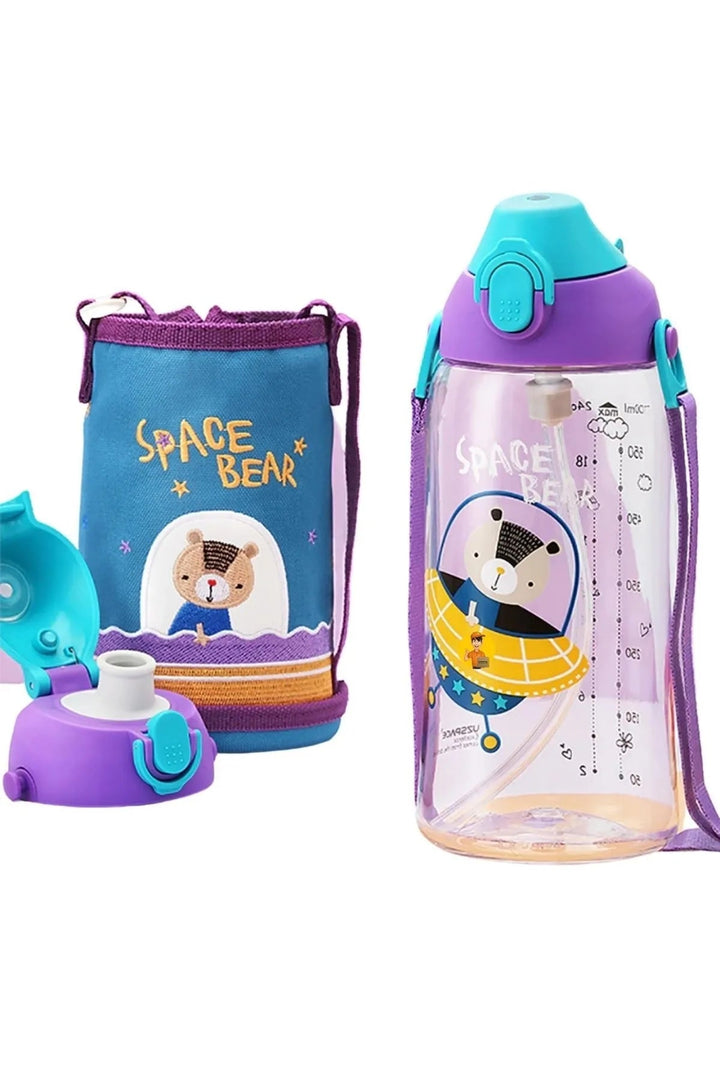 Büyük Boy 700ml Kılıflı Çocuk Matarası - Şehir Online Mağazacılık