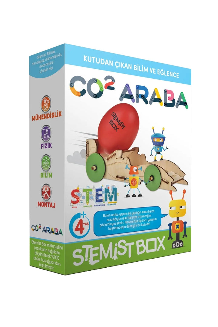 CO2 Ahşap Araba Eğitici Bilim Ve Deney Eğlenceli Çocuk Aktivite Oyunu - Şehir Online Mağazacılık