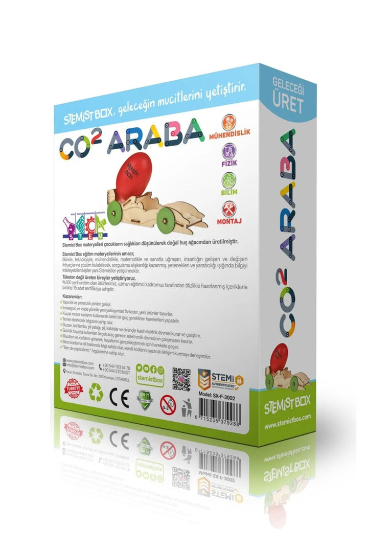 CO2 Ahşap Araba Eğitici Bilim Ve Deney Eğlenceli Çocuk Aktivite Oyunu - Şehir Online Mağazacılık