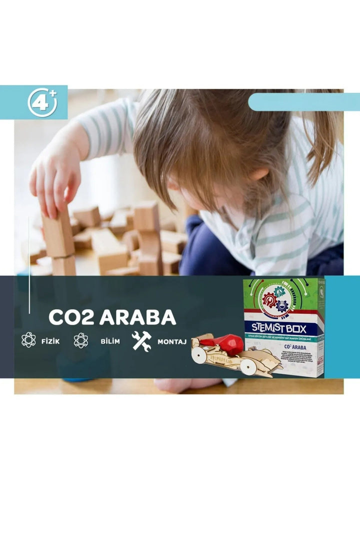 CO2 Ahşap Araba Eğitici Bilim Ve Deney Eğlenceli Çocuk Aktivite Oyunu - Şehir Online Mağazacılık