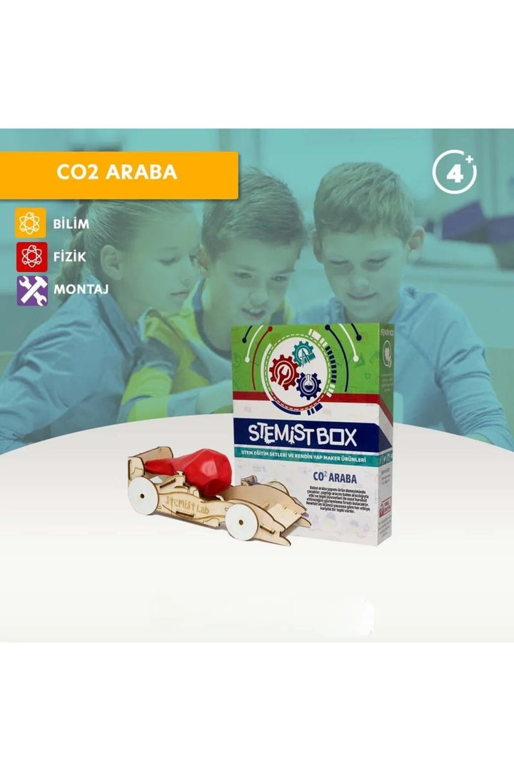 CO2 Ahşap Araba Eğitici Bilim Ve Deney Eğlenceli Çocuk Aktivite Oyunu - Şehir Online Mağazacılık