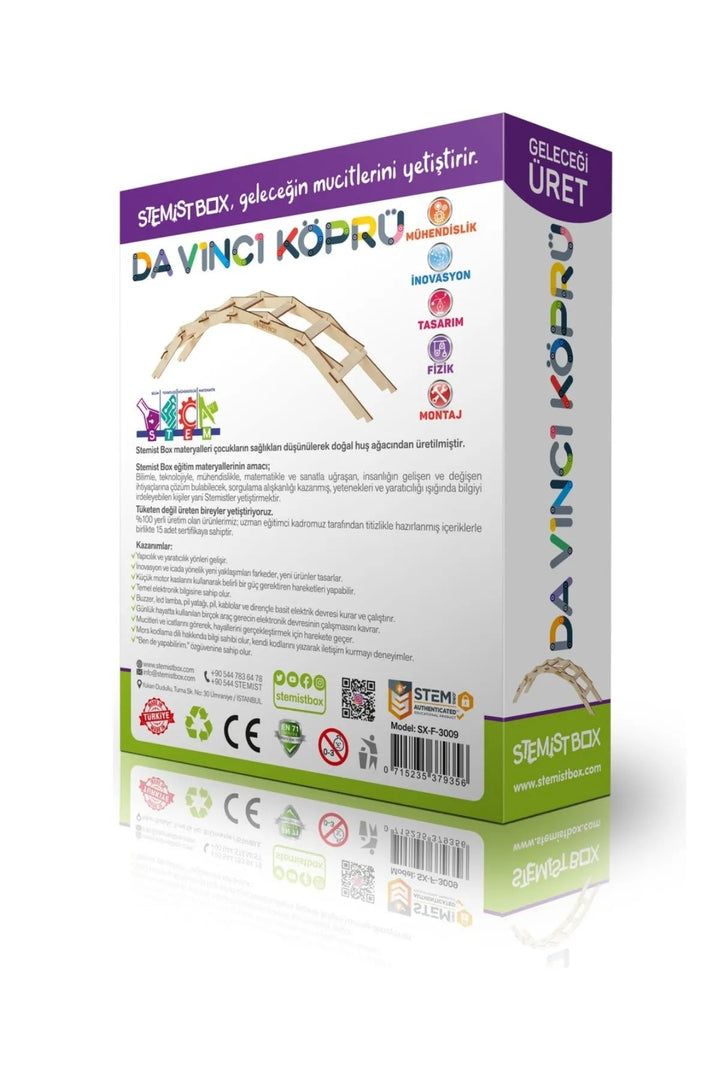 Da Vinci Köprü Ahşap Eğitici Bilim ve Deney Eğlenceli Çocuk Aktivite Oyunu - Şehir Online Mağazacılık