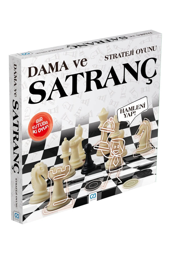 Dama ve Satranç Bir Kutuda İki Strateji Oyunu Seti - Şehir Online Mağazacılık