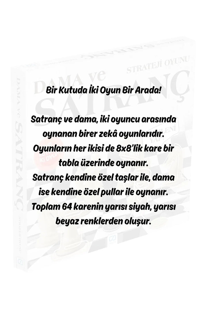 Dama ve Satranç Bir Kutuda İki Strateji Oyunu Seti - Şehir Online Mağazacılık