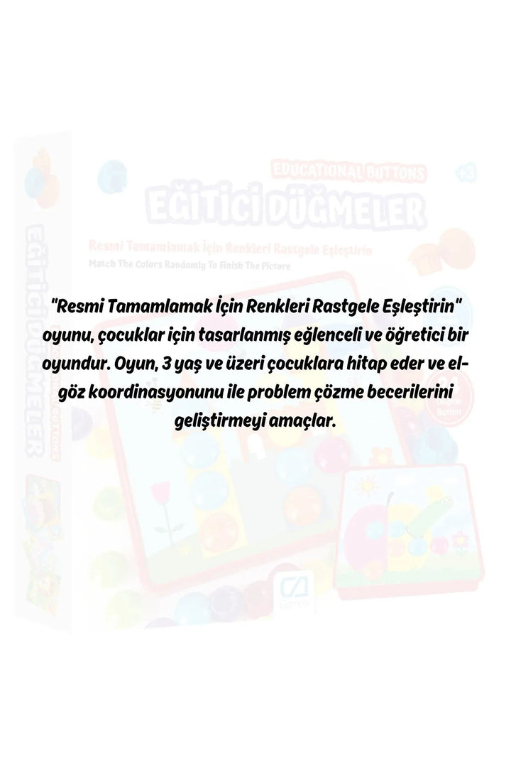 Eğitici Düğmeler Eğlenceli ve Eğitici Aktivite Oyunu - Şehir Online Mağazacılık