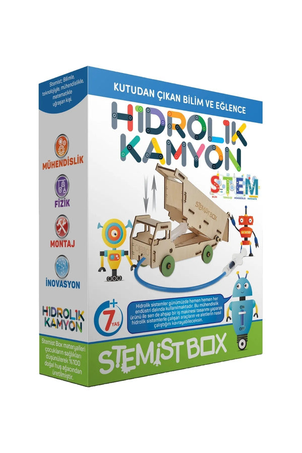 Hidrolik Kamyon Ahşap Eğitici Bilim ve Deney Eğlenceli Çocuk Aktivite Oyunu - Şehir Online Mağazacılık