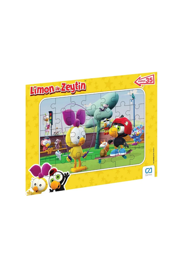 Limon ile Zeytin Lisanslı 35 Parça Çerçeveli 34x24cm Çocuk Puzzle Yapboz - Şehir Online Mağazacılık