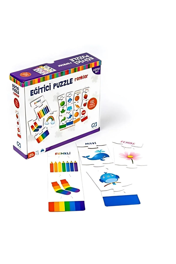 Renkler 60 Parça Eğitici Çocuk Puzzle Yapboz Serisi - Şehir Online Mağazacılık