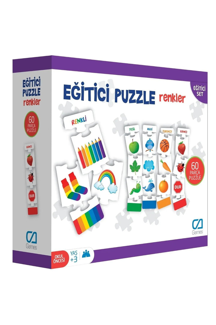 Renkler 60 Parça Eğitici Çocuk Puzzle Yapboz Serisi - Şehir Online Mağazacılık