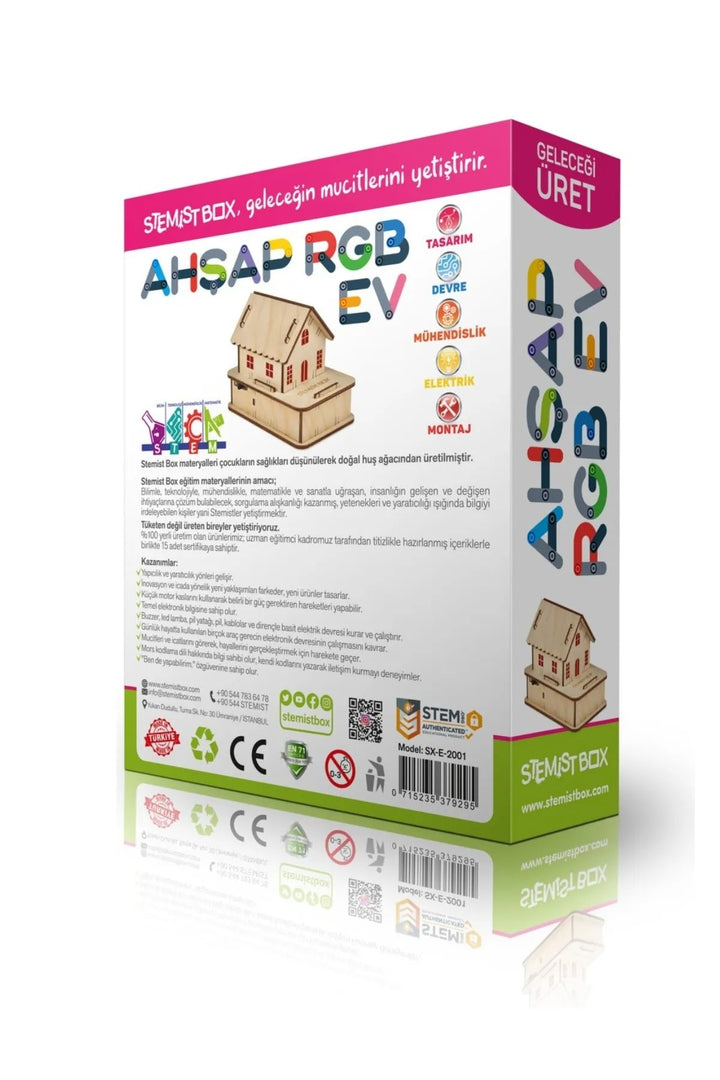 RGB Işıklı Ahşap Ev Eğitici Bilim ve Deney Eğlenceli Çocuk Aktivite Oyunu - Şehir Online Mağazacılık