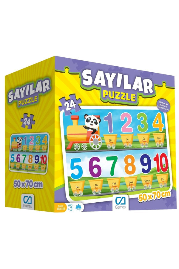 Sayılar 24 Parça 50x70cm Çocuk Yer-Zemin Puzzle Yapboz Serisi - Şehir Online Mağazacılık