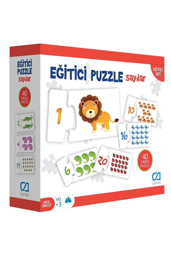 Sayılar 40 Parça Eğitici Çocuk Puzzle Yapboz Serisi - Şehir Online Mağazacılık
