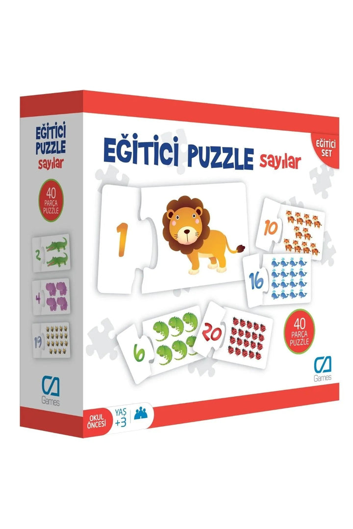 Sayılar 40 Parça Eğitici Çocuk Puzzle Yapboz Serisi - Şehir Online Mağazacılık