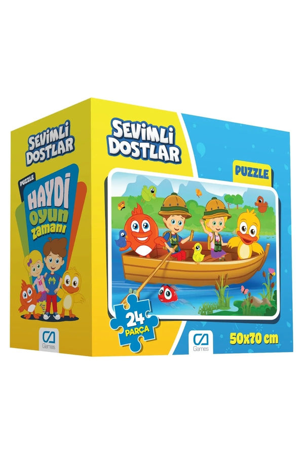 Sevimli Dostlar Lisanslı 24 Parça 50x70cm Çocuk Yer-Zemin Puzzle Yapboz Serisi - Şehir Online Mağazacılık