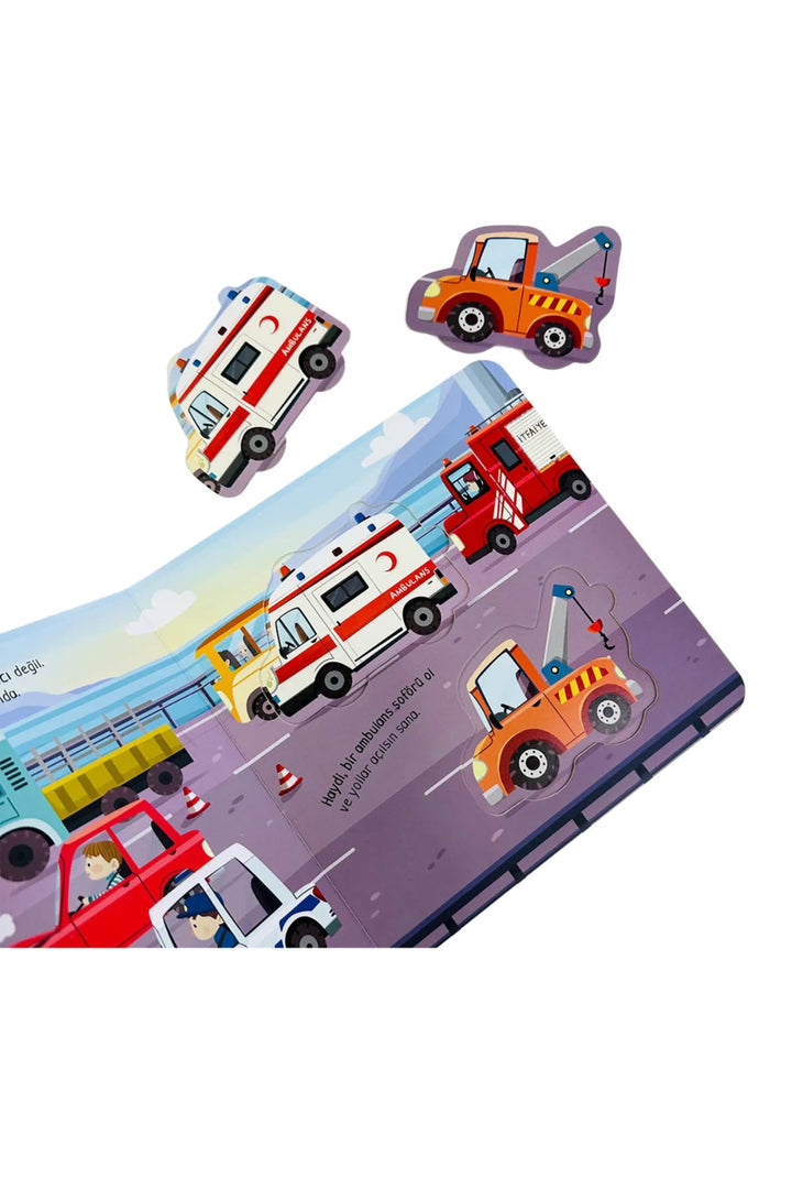 Tadını Çıkar Serisi /Araçlar /Tak-Çıkar Kitaplar 0-6 Yaş Eğitici Puzzle Kitap - Şehir Online Mağazacılık