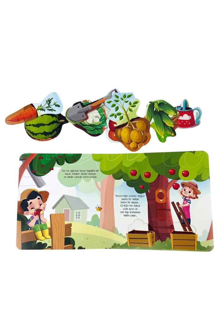 Tadını Çıkar Serisi /Bağ Bahçe /Tak-Çıkar Kitaplar Eğitici Puzzle Kitap (0-6 Yaş) - Şehir Online Mağazacılık