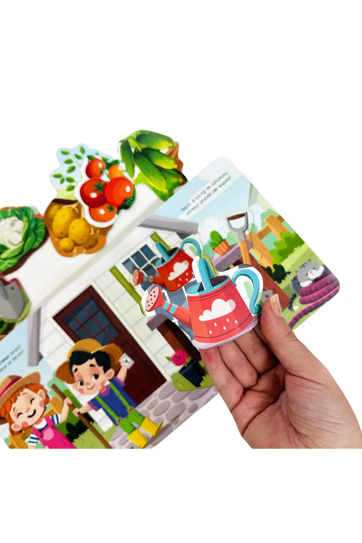 Tadını Çıkar Serisi /Bağ Bahçe /Tak-Çıkar Kitaplar Eğitici Puzzle Kitap (0-6 Yaş) - Şehir Online Mağazacılık
