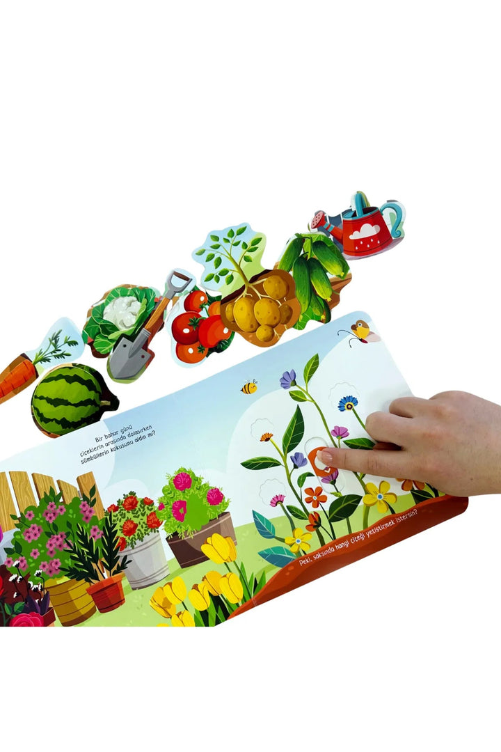 Tadını Çıkar Serisi /Bağ Bahçe /Tak-Çıkar Kitaplar Eğitici Puzzle Kitap (0-6 Yaş) - Şehir Online Mağazacılık