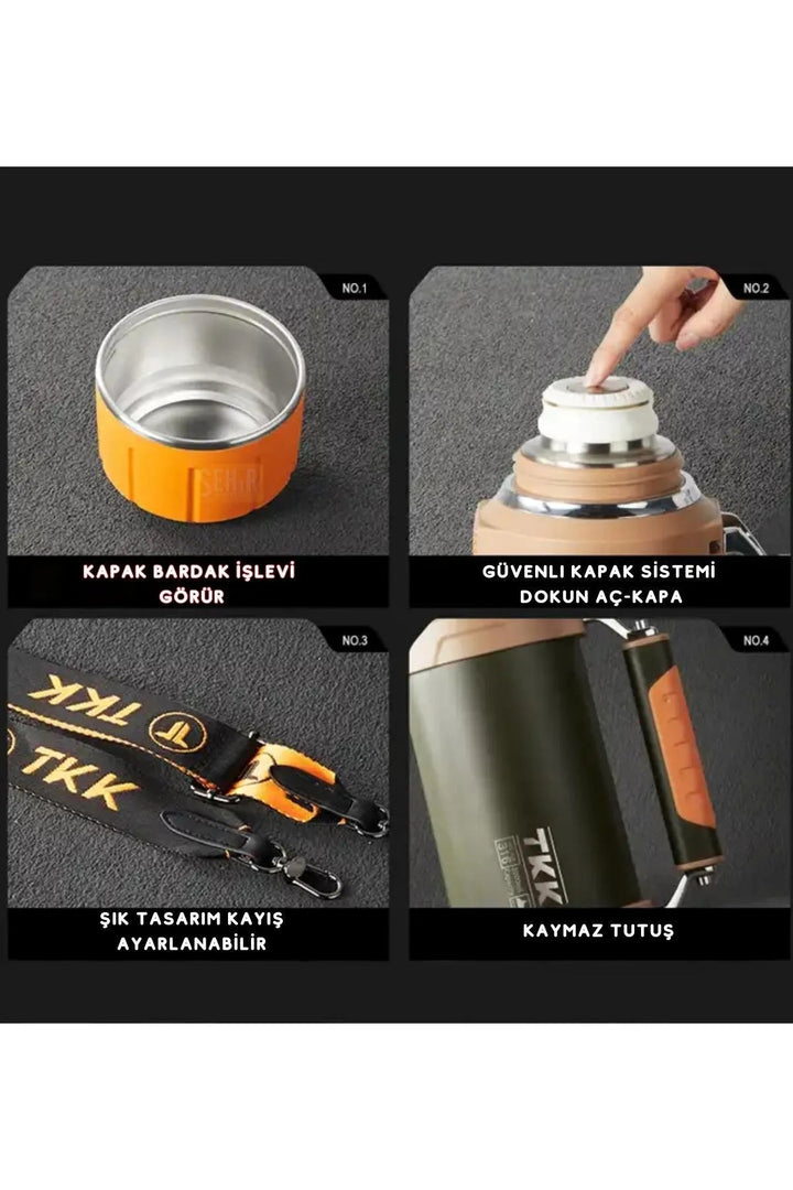 Ultra Boy 2000ml Kulpu Paslanmaz Çelik Termos - Şehir Online Mağazacılık