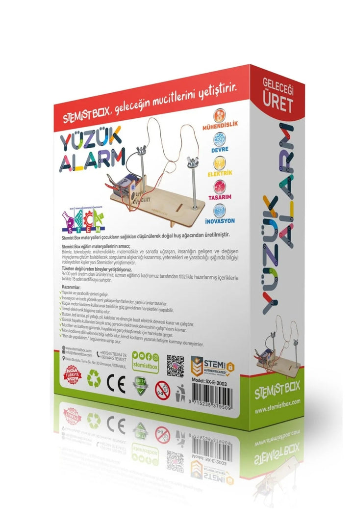 Yüzük Alarm Ahşap Eğitici Bilim ve Deney Eğlenceli Çocuk Aktivite Oyunu - Şehir Online Mağazacılık