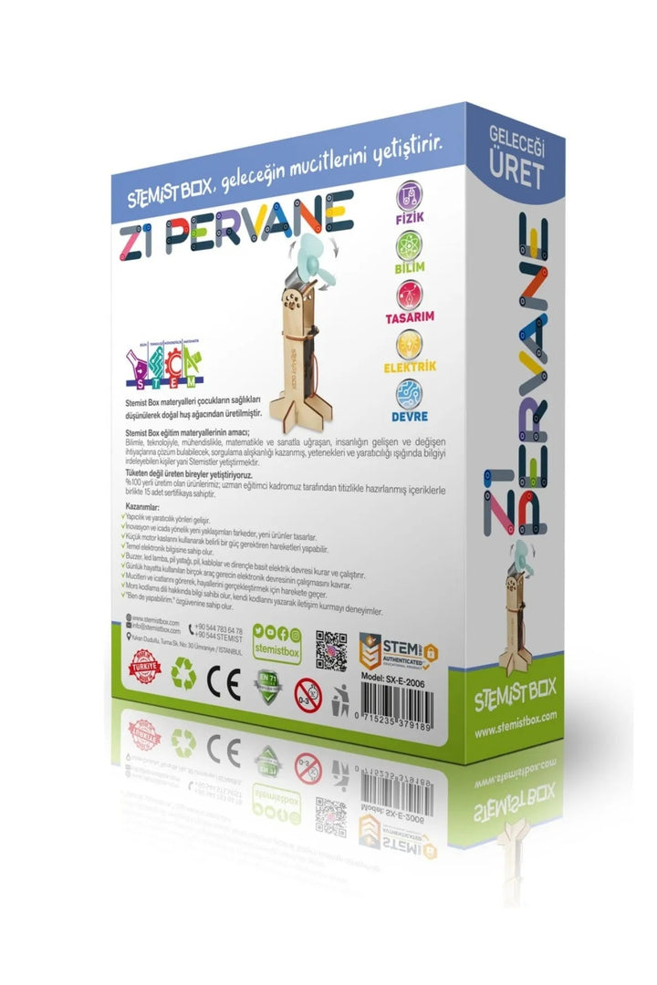Z1 Pervane Ahşap Eğitici Bilim ve Deney Eğlenceli Çocuk Aktivite Oyunu - Şehir Online Mağazacılık